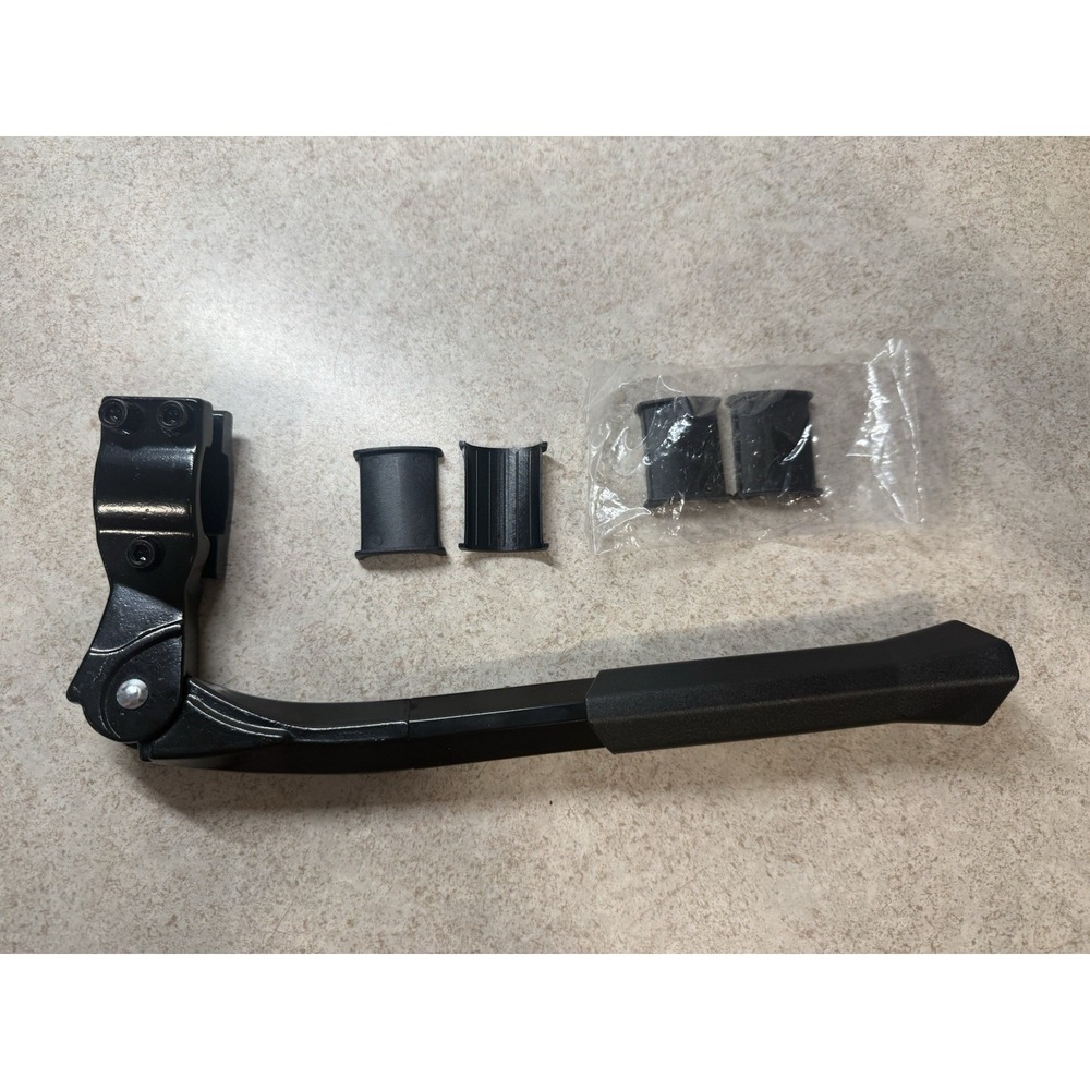 New Adjustable 17" Aluminum Bicycle Kickstand Adult Bike Black N1
